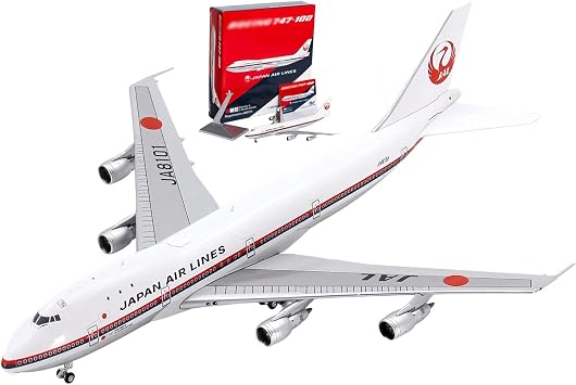 1400 Scale Japan Airlines B747-100 JA8101 Die-Cast Alloy Aircraft Model High Precision Replica with Display Stand Collectors Gift for Aviation Enthusiasts Office Home Decor