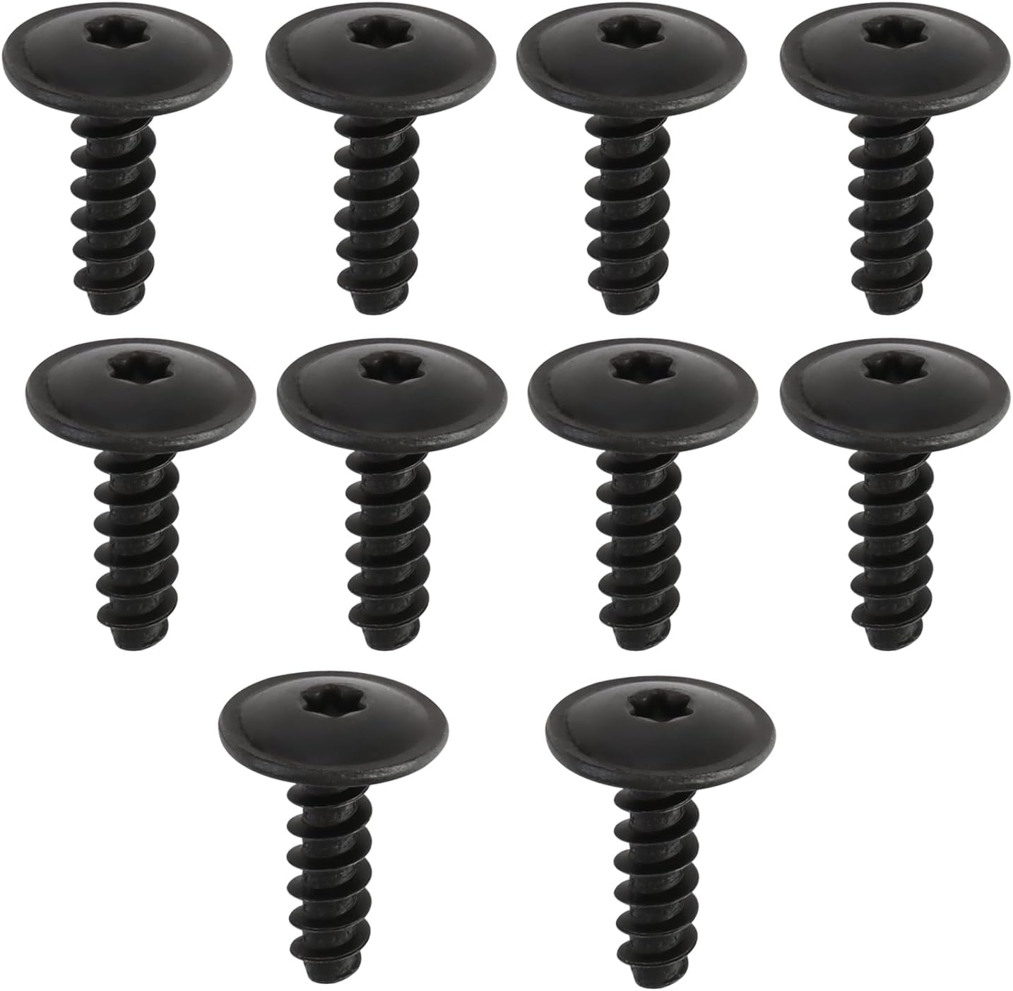 QOCO 10Pcs Screw Bolt Retainer,Auto Car Body Engine Cover Torx Screws Fender Liner Clips Wheel Arch Inner Hexagon Liner Splash Shield Guard for Panel Bumper Fender Undertray Screws