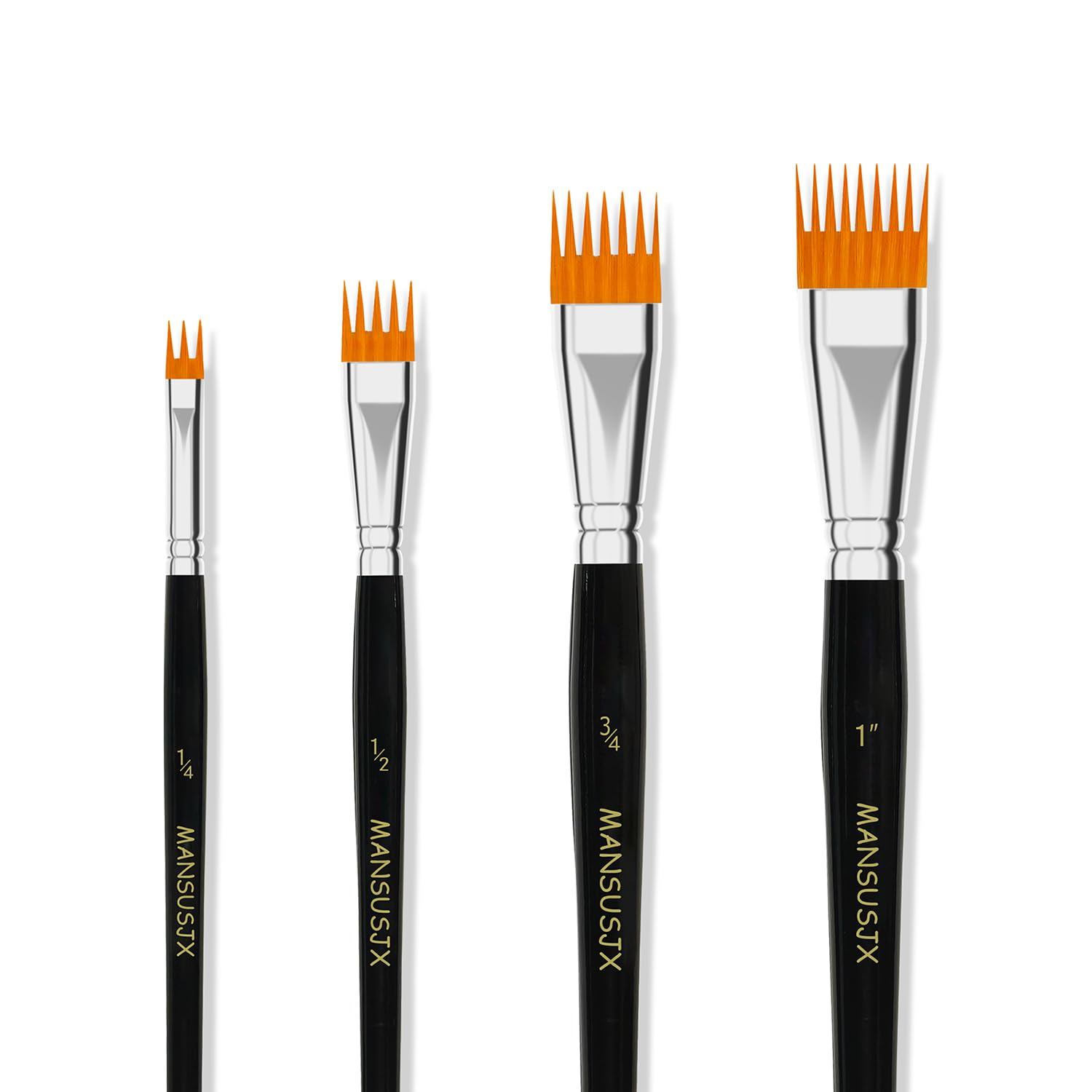 Comb Artist Brush Set, Professional Flat Comb Brushes for Unique Texture Painting Perfect…