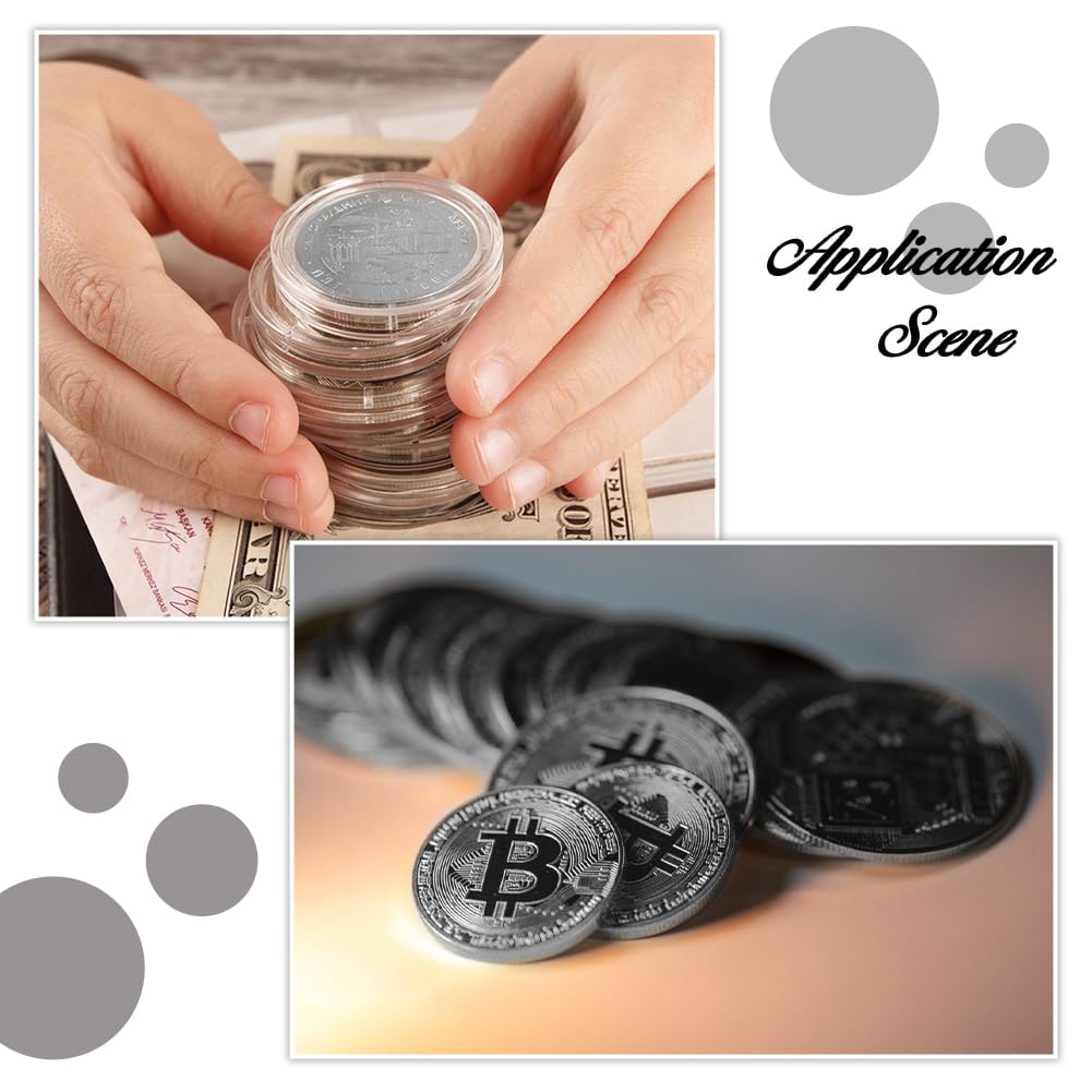 DICOSMETIC 30 monete vuote 40 mm argento incisione laser monete piatte rotonde in ferro goffrato con scatola di protezione bordi filettati monete metalliche per fai da te per la creazione di gioielli