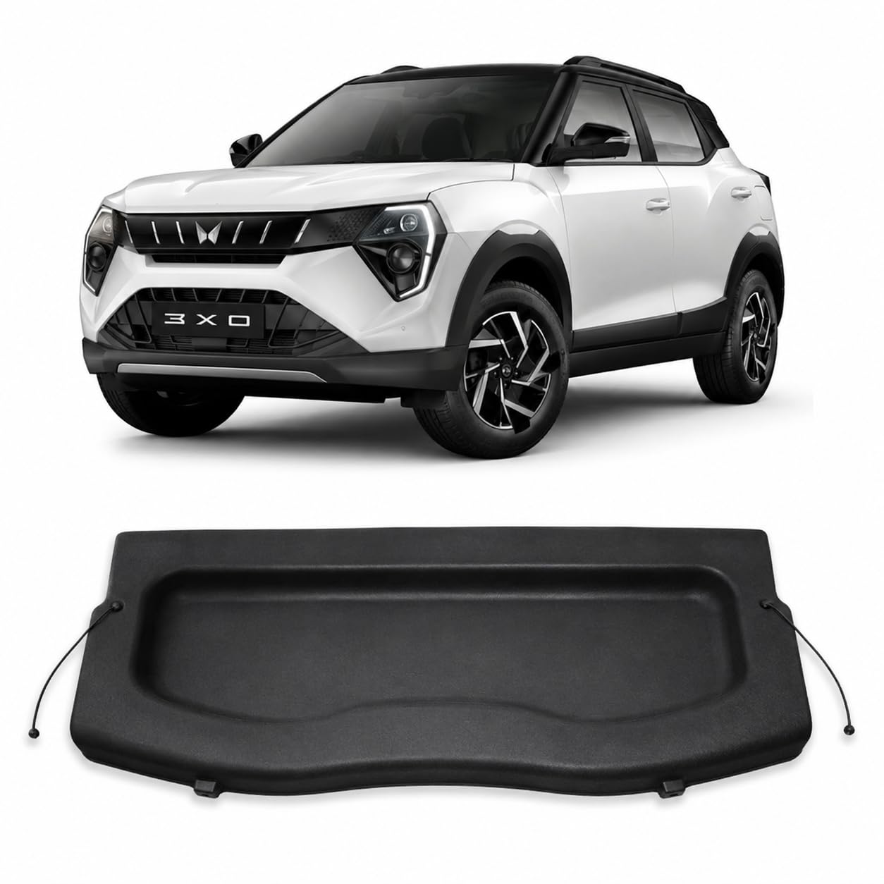 Rear Parcel Tray Compatible with 3XO 2024, Black | Unbreakable ABS Material, Cargo Cover Shelf, Boot Space Organiser, 2024 Onwards Fitment, Durable Black Finish-picture-17