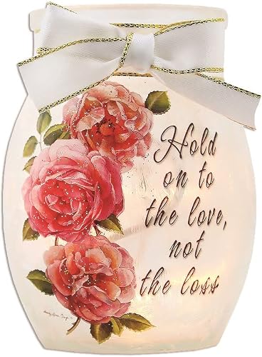 Stony Creek - Frosted Glass - 3" Lighted Vase - Rose Remembrance …