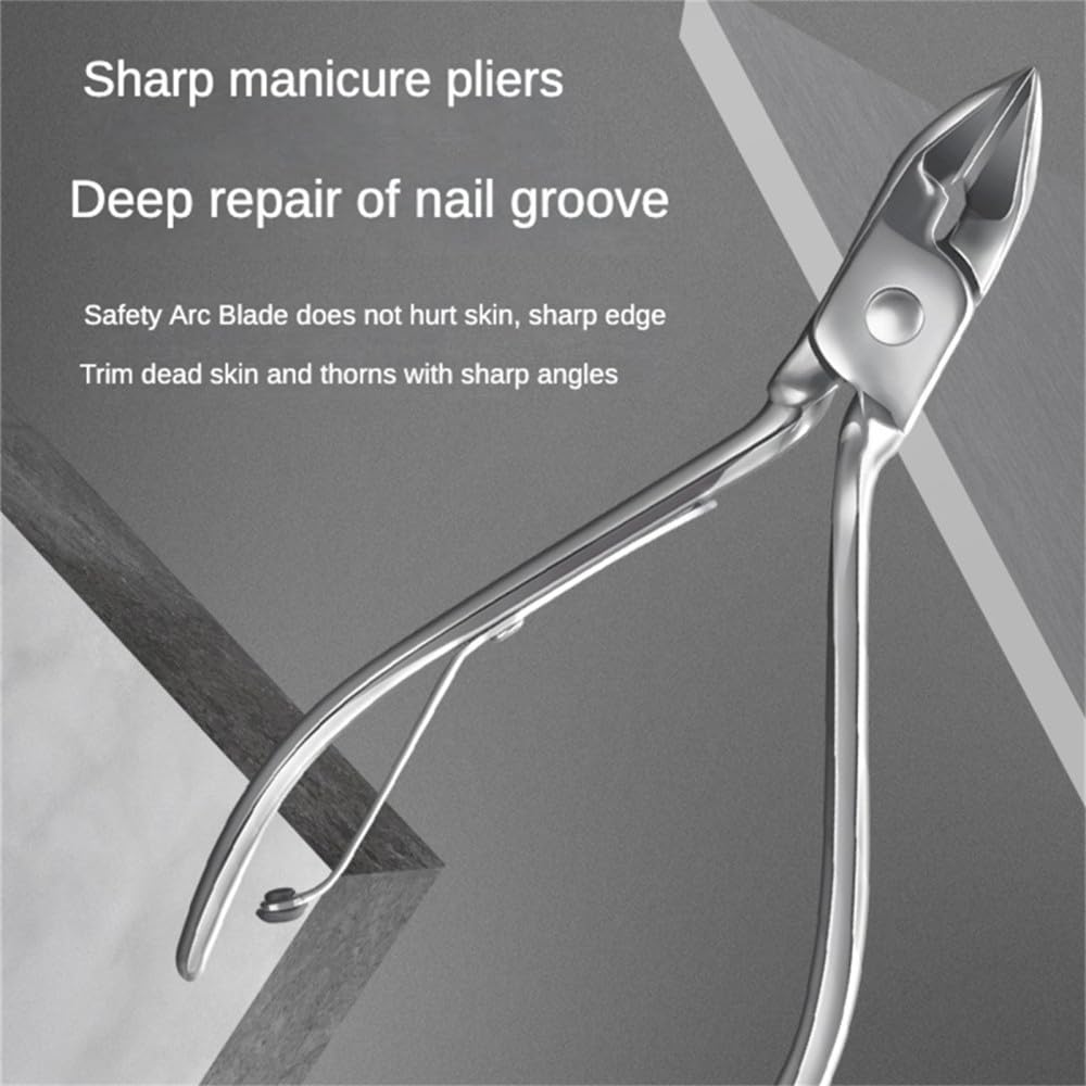 Kit de manucure 19 en 1 en Acier Inoxydable, Coupe-Ongles et pédicure, Coupe-Ongles incarnés, Rouge (Rouge)