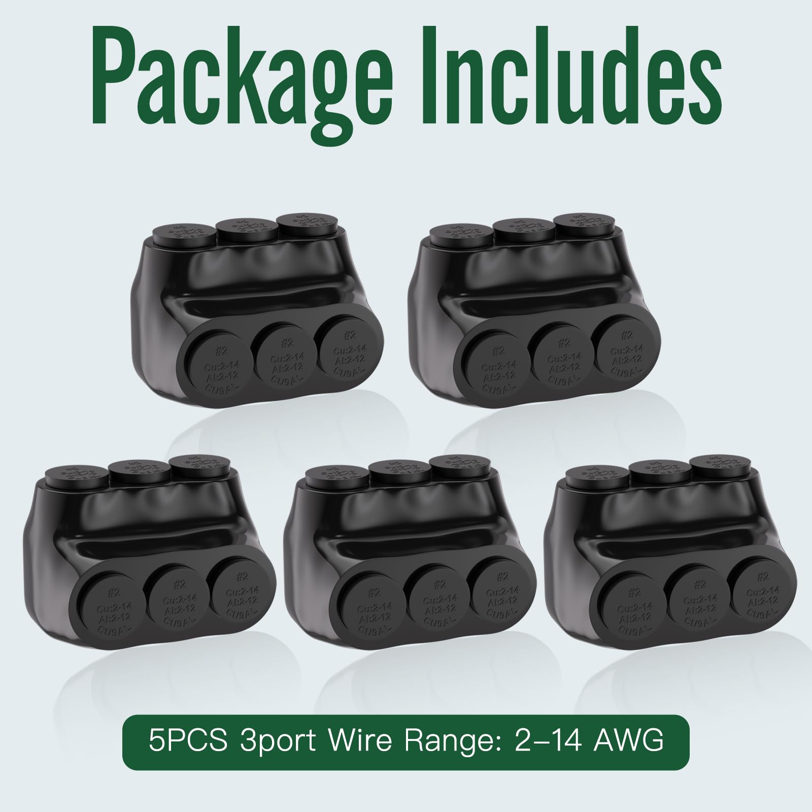 Multi Tap Compatible Snapklik.com : KERWINN 5PCS 3 Port Single-Sided Entry Insulated Multi ...