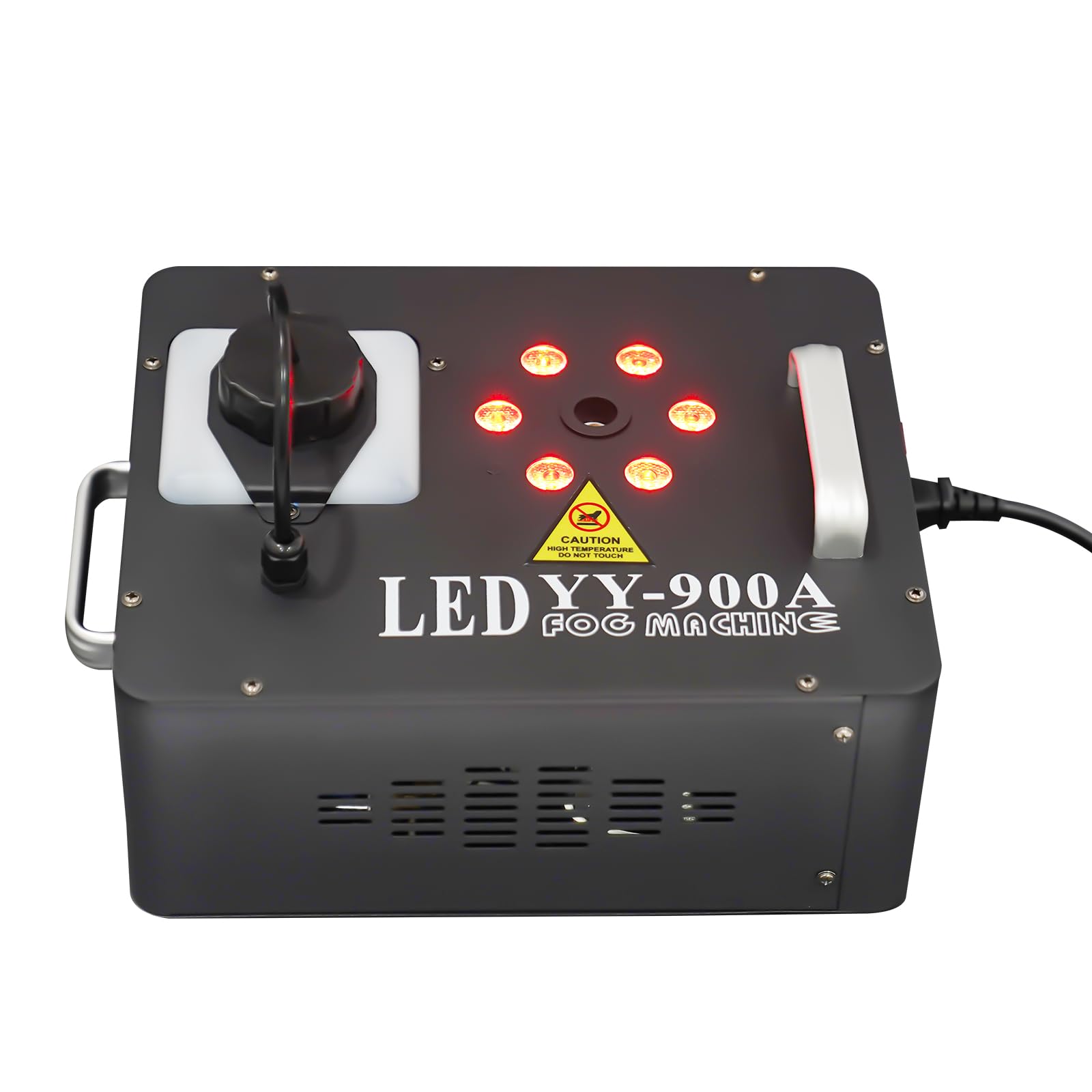 900W Vertical Fog Machine, Smoke Machine Stage with 6 LED Lights and Remote, Halloween Fog Machine Outdoor, Vertical Smoke Machine for Wedding Halloween Christmas Party