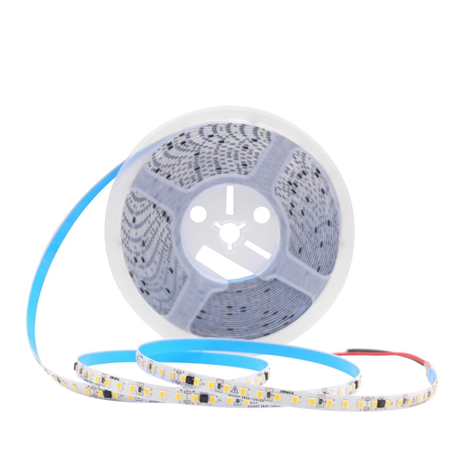BXGCRAFE 5M 10M 20M 50M AC220V 230V 2835 LED Strip IP55 Waterproof 120/240LED/M Flexible Adhesive Ribbon 9 Colors Home Lighting(Pink,120LED_5M)