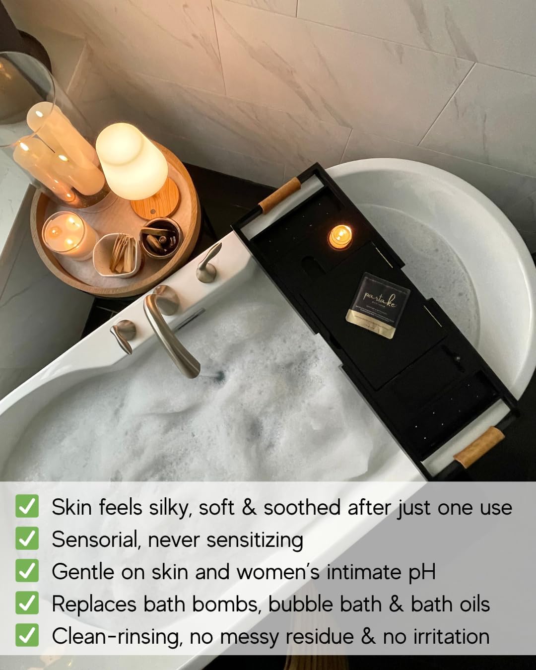 The Skincare Soak™ – Luxury Foaming Bath Soak for Dry & Sensitive Skin | Hydrating, Soothing & Nourishing | Full-Body Skincare Bath (3-Pack Jasmine Vanilla)