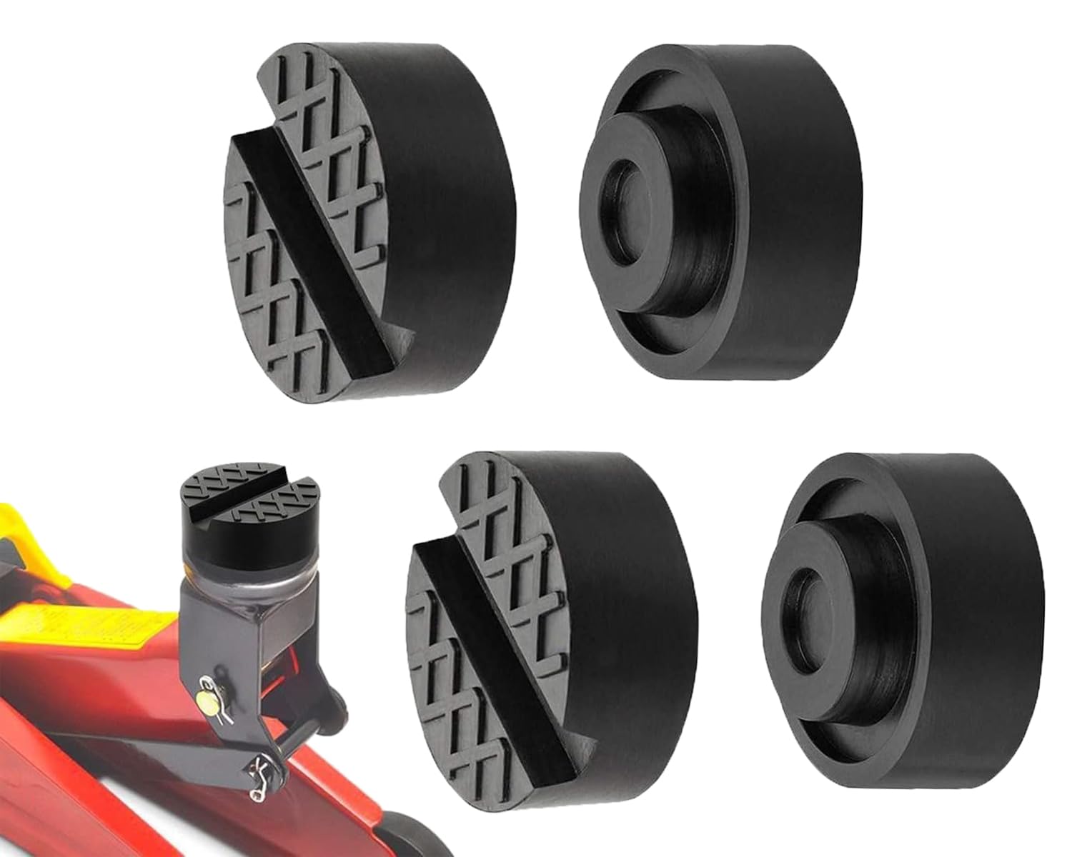 4 Stück Wagenheber Gummiauflagen - 50mm Universal-Pads Für Sicheres Anheben Von Fahrzeugen