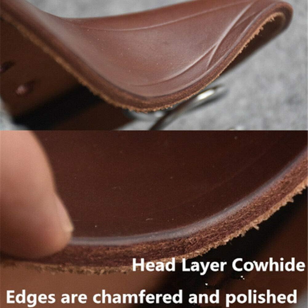 Vintage Elephant Spring Genuine Leather Bike Saddle Retro Bicycle Cushion Seat