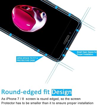 Power Es iPhone 7/8 / SE Compatible Screen Protector Tempered Glass HD Quality image impact resistant Standard Unbreakable Glass