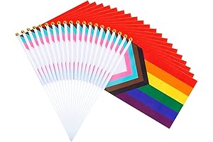 50-Pack Vibrant Small Pride Flag with Stand