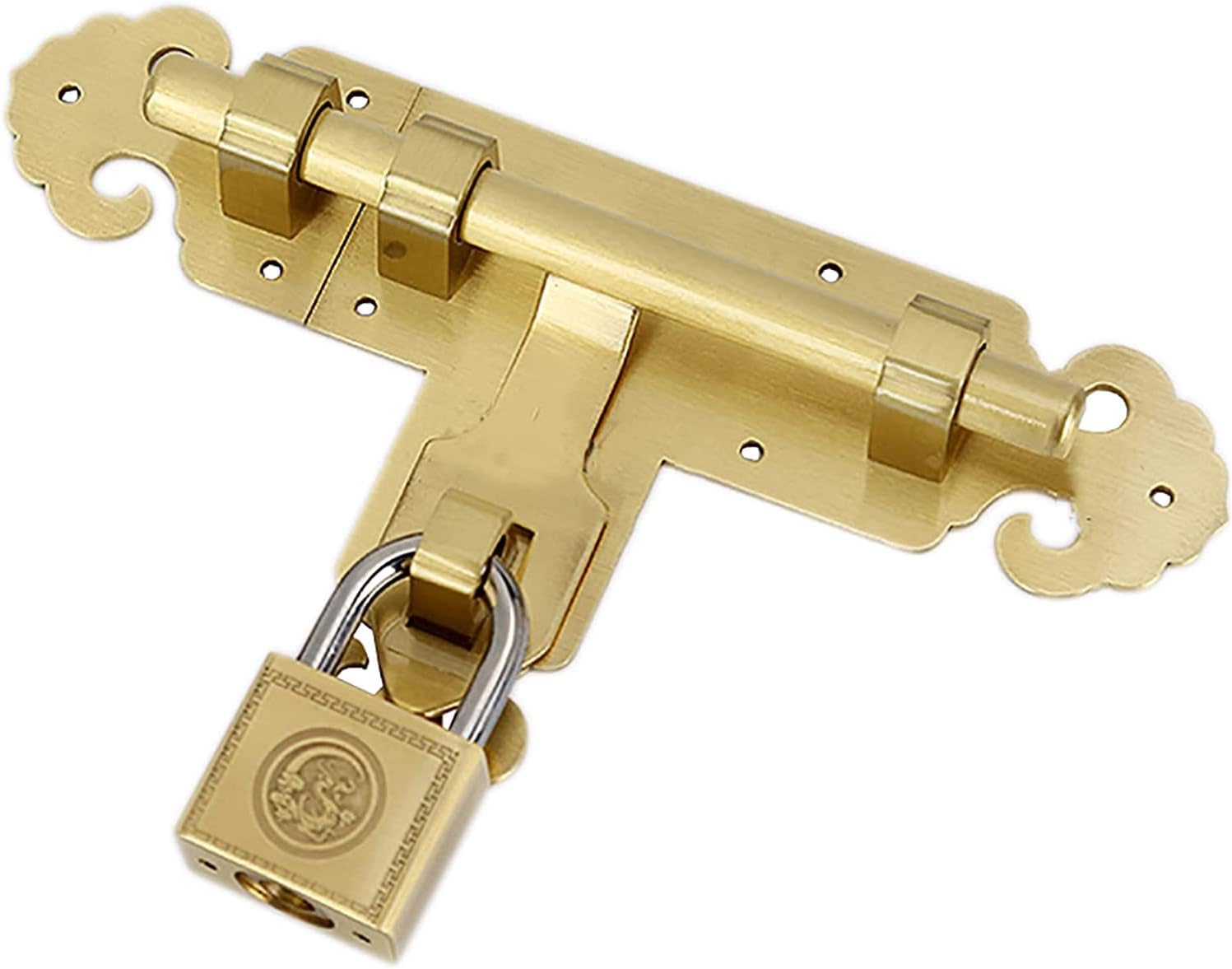 Sliding Bolt Door Lock (Stainless Steel ), Pure Brass Door