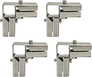 4 Pcs 1.18 Inch 3-Way L-Square Tube Connectors