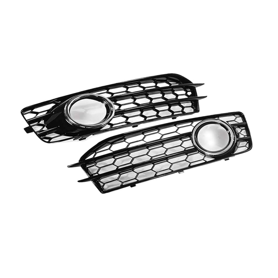 2x 車両フォグライトグリルカバーフォグライト穴付き下部