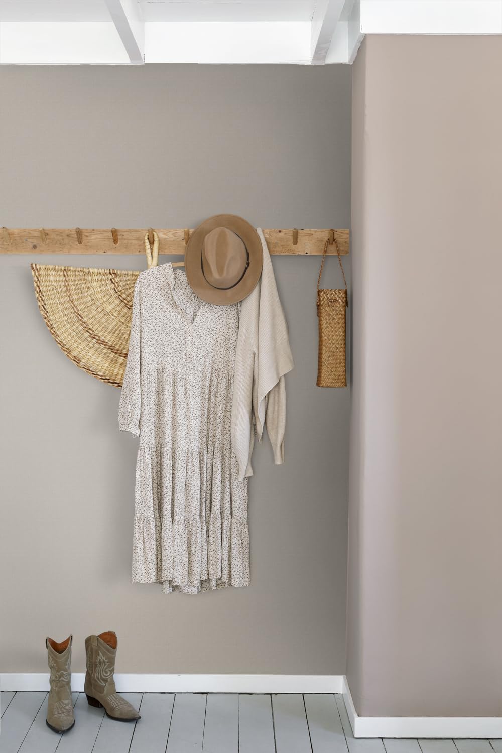 ESTAhome Tapeta lniana tekstura taupe 53 cm x 10.05 m