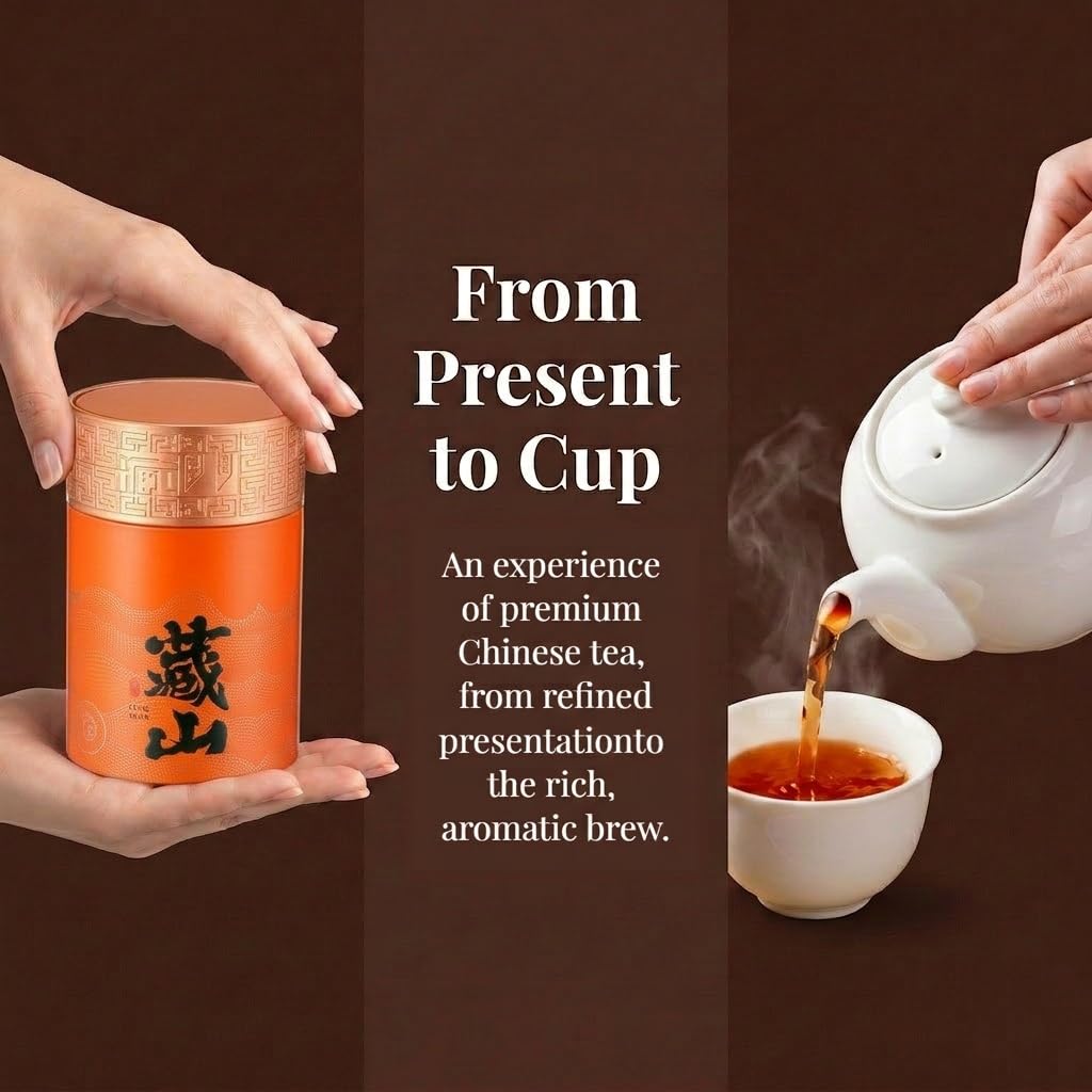 Set Regalo Premium 150g * 2/10,58oz | Tè Nero Lapsang Souchong | Tè in Foglie Sciolte | Aroma Ricco | Ottimo Regalo Per Gli Amanti Del Tè (B-300g / 10,58oz)