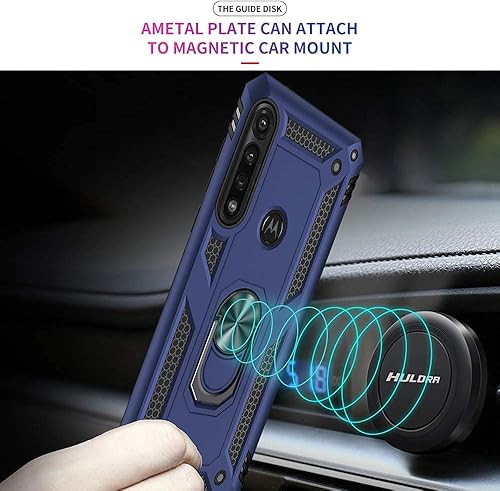 Miniatura 7 de Funda para Moto G Power 2020, Motorola G Power 2020 con protector de pantalla, fundas protectoras de grado militar con anillo para Moto G Power 2020