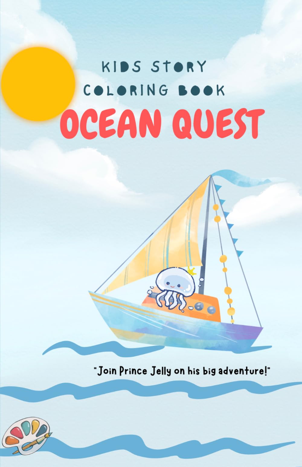 Ocean Quest: story based coloring book