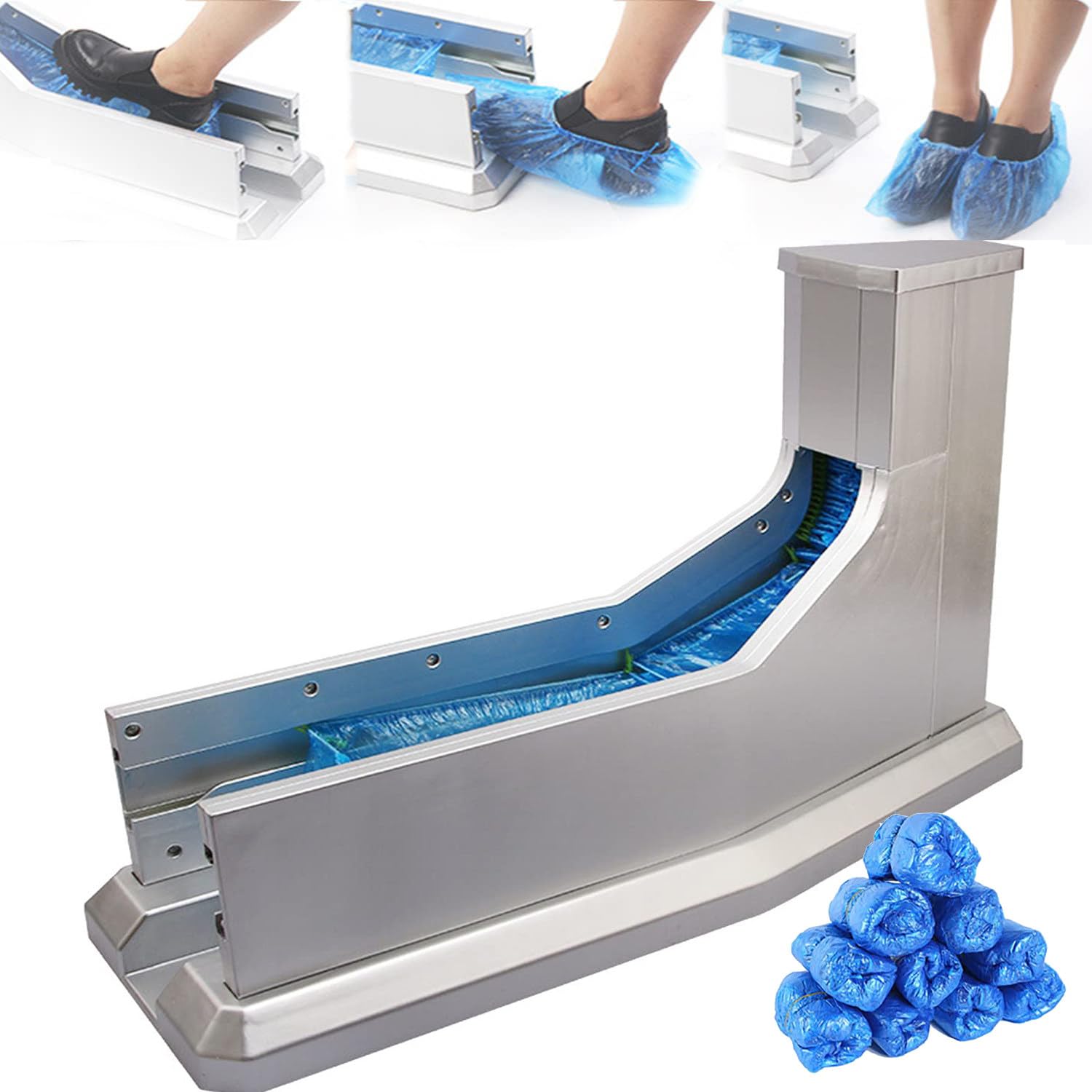 Dispensador Automático de Cubrezapatos con 200 Piezas de Cubrezapatos Desechables, Dispensador de Cubrezapatos Manos Libres, para Medicina, Casa, Oficina, Fábrica, Impermeable y a Prueba de Polvo
