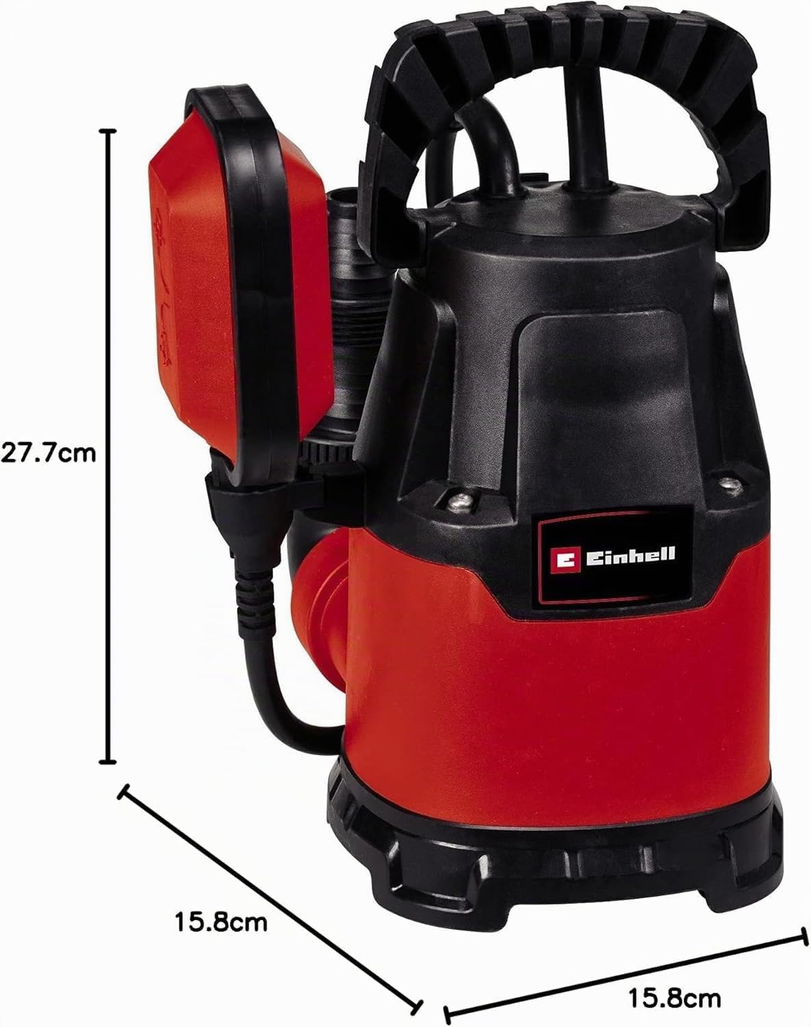 Einhell Bomba sumergible GC-SP 2275 (220 W, 7.500 litros por hora, altura de impulsión máxima de 6 m, aspiración de superficie hasta 5 mm, bomba de agua limpia, tamaño de partículas hasta 5 mm)