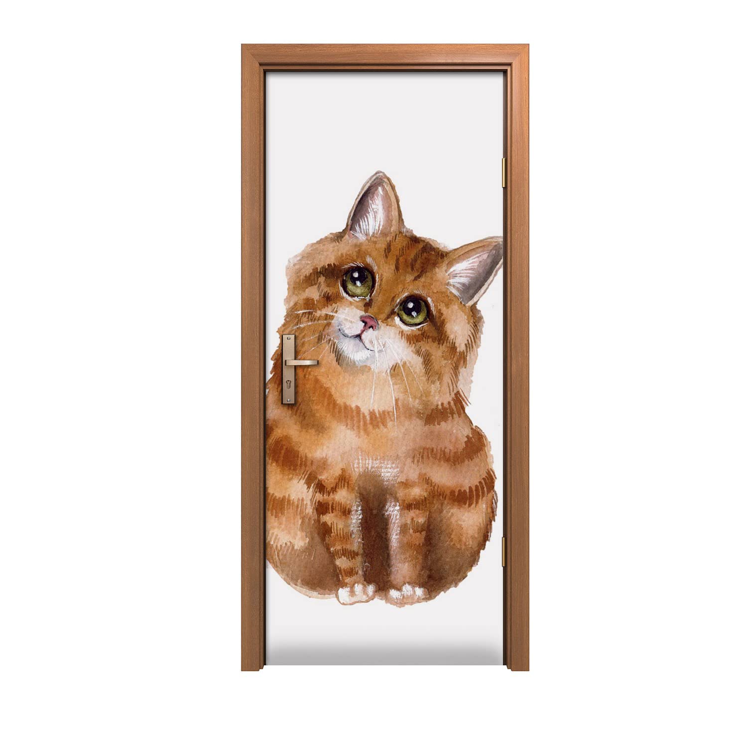 Autocollant de porte design chats pour sublimer votre salon