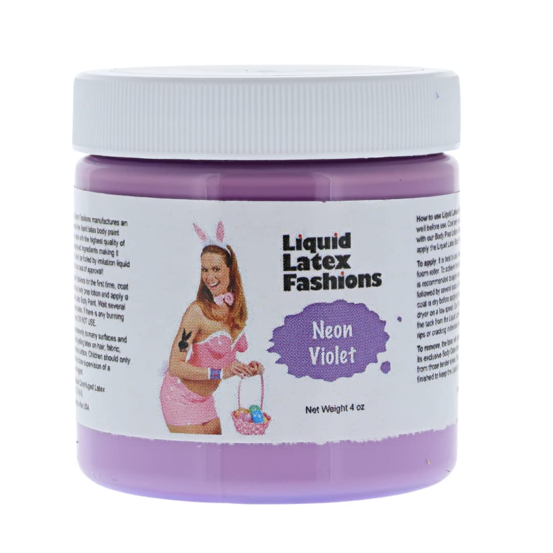 Ammonia Free Neon Violet Makeup Effects Body Costume Creation Paint for Adults and Kids, Ideal for Art and Cosplay, Easy to Peel Off- 4 Oz