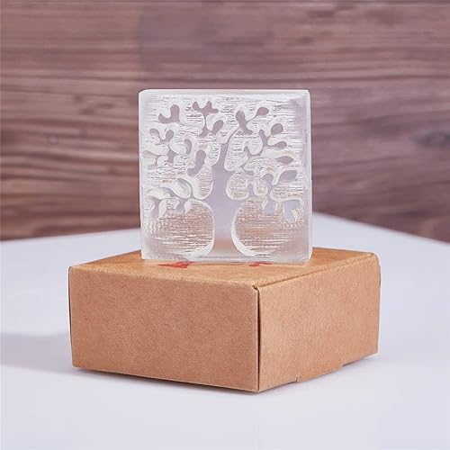 Miniatura 5 de CRASPIRE Sello de jabón hecho a mano, sello de jabón acrílico del árbol de la vida, sello de letras para jabón, capítulo de jabón, sello en relieve,