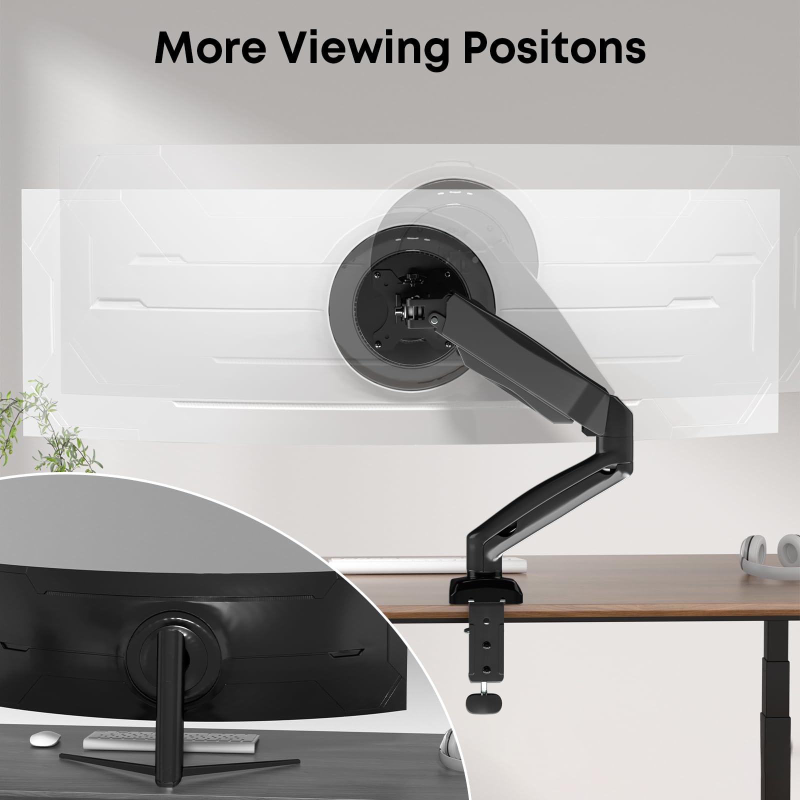 PUTORSEN Montior Supporto per piastra adattatore VESA compatibile con Samsung Odyssey G9, Neo G9, CRG9, CHG9, CHG90, VESA 100x100, nero