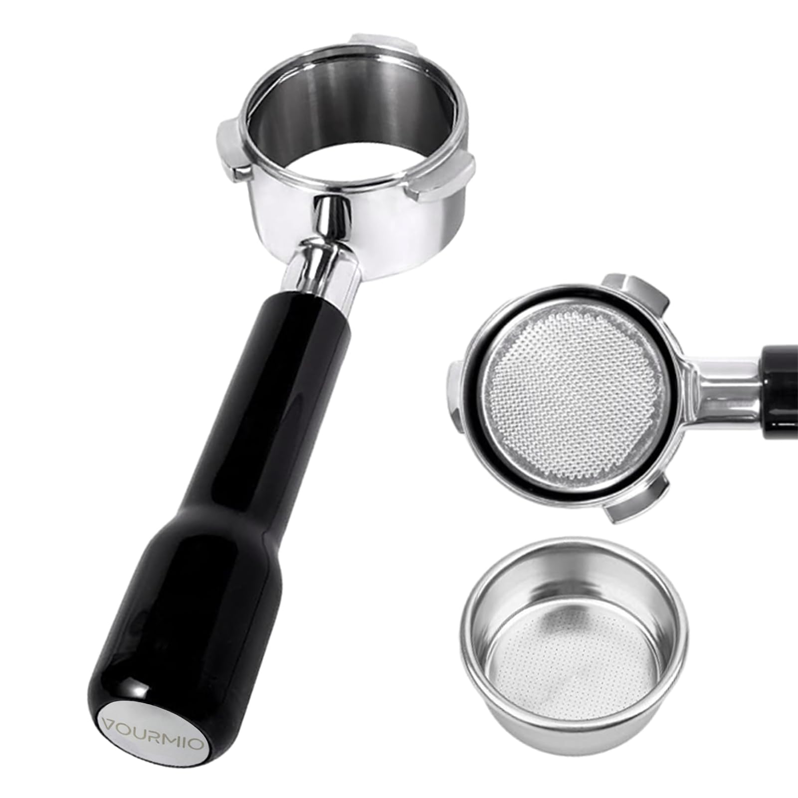 VOURMIO 54mm Bottomless Portafilter Black