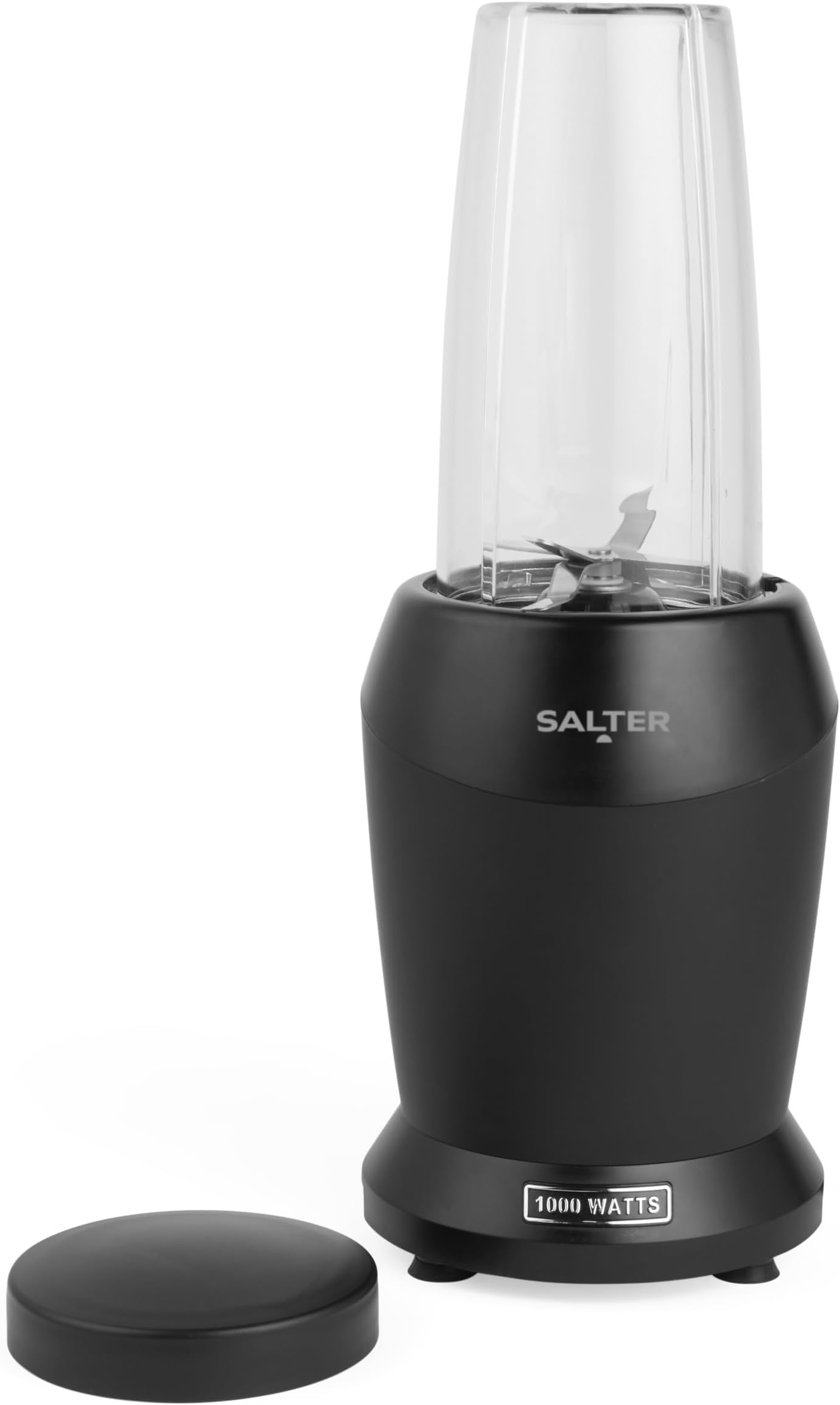 Salter EK2002V5MBLK Kuro NutriPro 1000 Portable Blender โ Personal Blender & Smoothie Maker, 1L BPA-Free Jug & Lid, Stainless Steel Blade, One Touch Operation, Protein Shakes/Cocktails, Black, 1000W