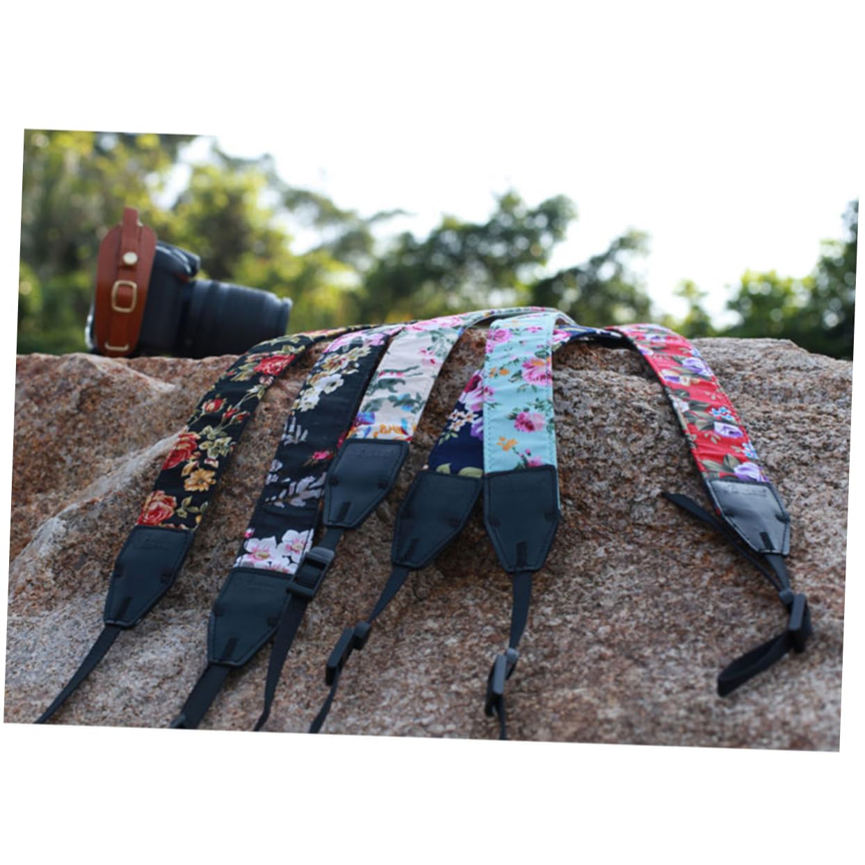 Gatuida 3pezzi Tracolla Vintage Floreale Per Fotocamera Dslr Cinghia Per Olympus e Altre Macchine Fotografiche Design Confortevole e Perfetta Per Donne Lf