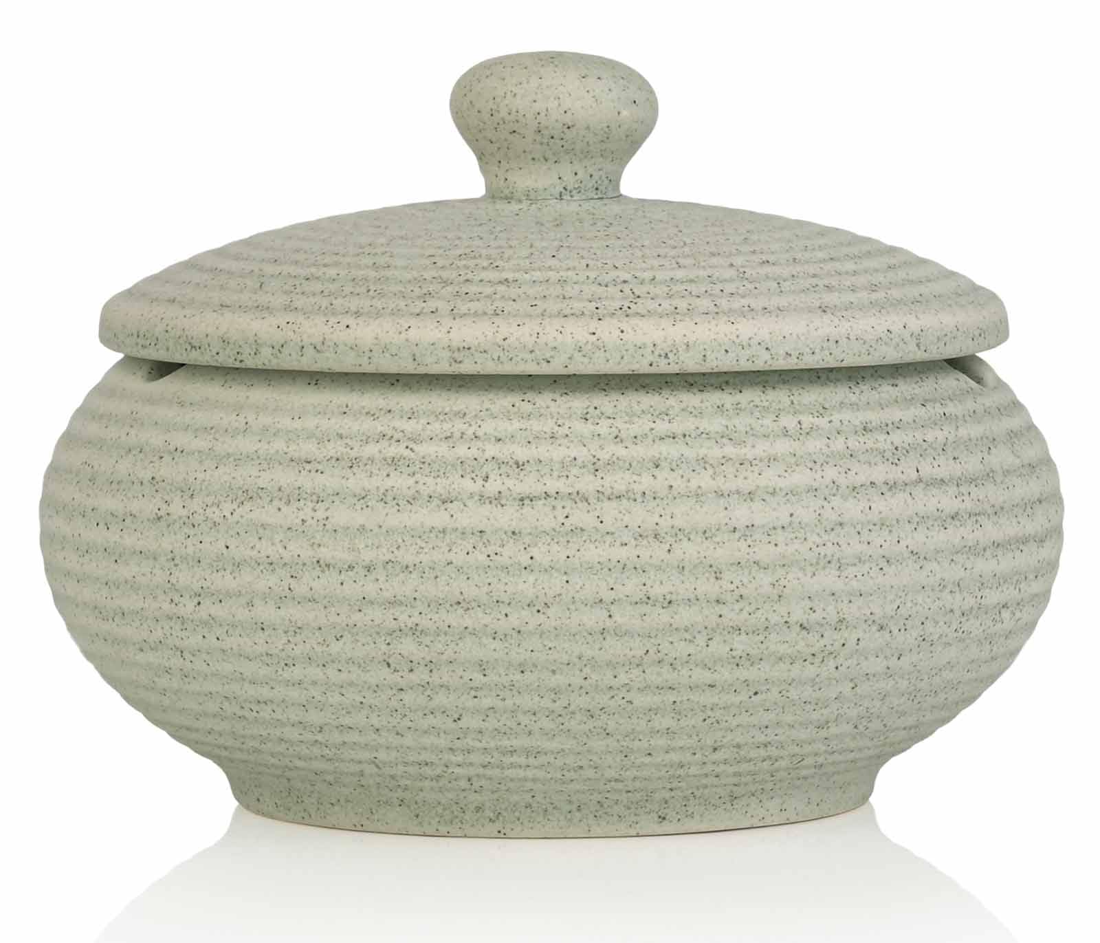 Ceramiczna popielniczka z pokrywką, wiatroszczelna konstrukcja do użytku wewnątrz i na zewnątrz, dekoracja w stylu vintage do domu, biura, baru, kawiarni, hotelu (jasnozielona)