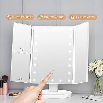 Amazon.co.jp: Lasola 女優ミラー 三面鏡 卓上鏡 ハリウッド