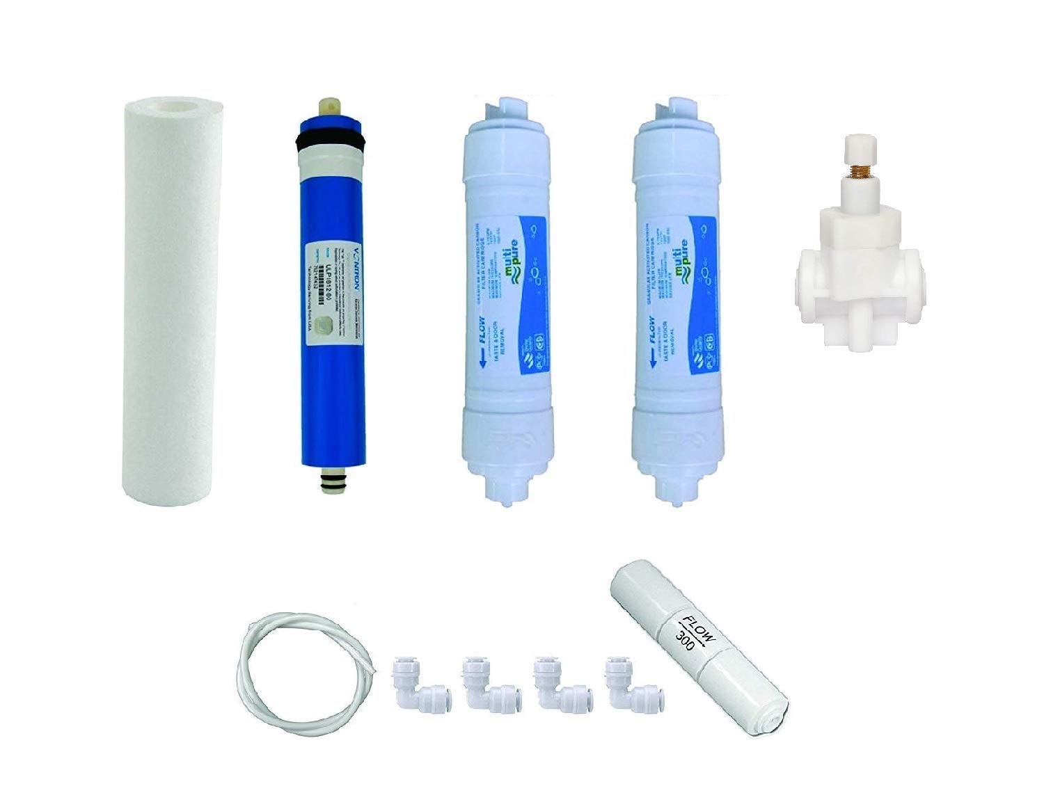 Complete RO Service Kit Aquagrand Modal All Ro with Membrane inlines Carbon Inline+MINERAL FILTER+Spun Filter+fr+Pipe+Elbows+uf filter+membrane housing for Aqua Fresh/Grand and All Type (PACK OF 2)