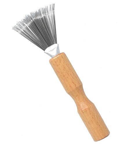 Limpiador de cepillo para el cabello con rastrillo de alambre de metal para eliminar la pelusa del polvo del cabello