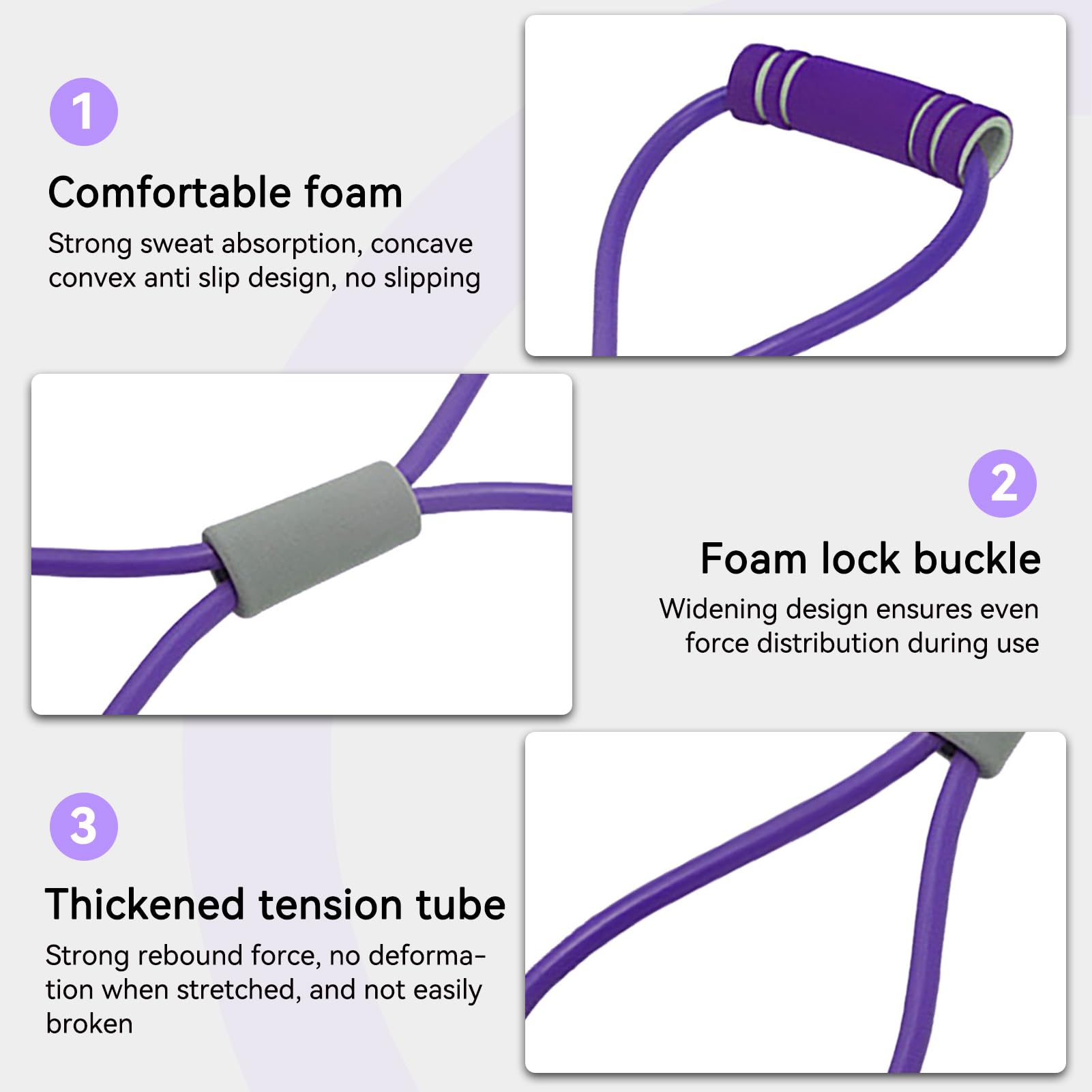 Gummibänder Sport 2 Pcs Yoga-Gurtband Widerstandsband Männer Und Frauen  Fitness übungsband In Form Einer 8, image size:1601x1601