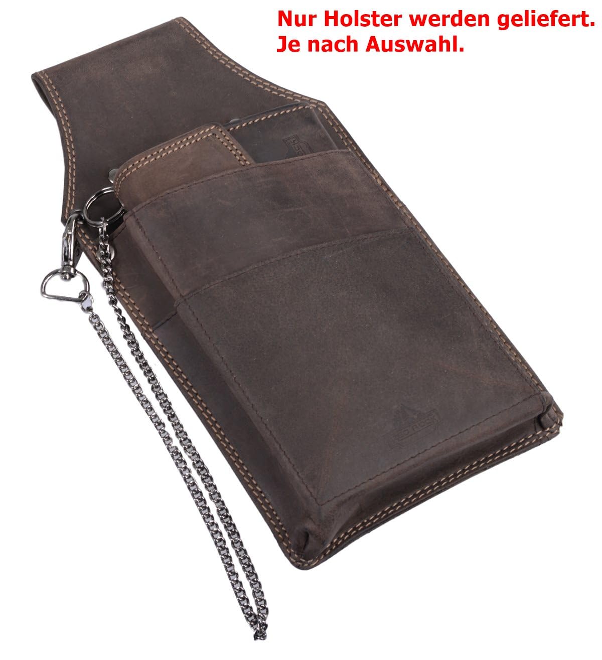 6 X oder 12 X Leder Kellnertasche Kellnerholster (258B) Kellner Holster Halfter Tasche braun Neu (24)
