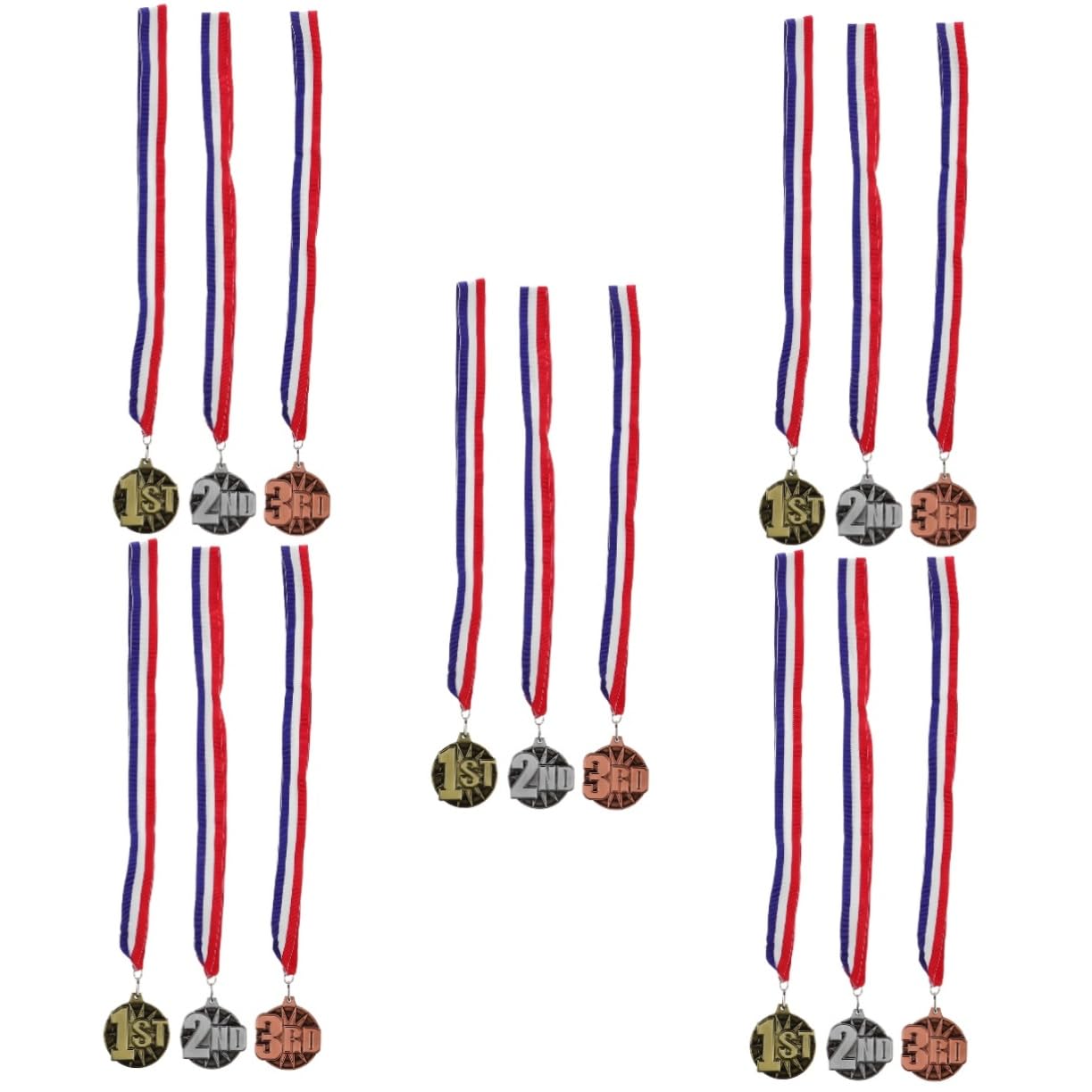 HANABASS 15stücke Teiliges Medaillen Sportveranstaltungen Dekorative Gewinnermedaillen Metall Für Wettbewerbe Und Zeremonien Auszeichnung Für Sieger Und Teilnehmer