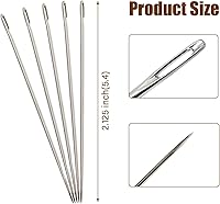 Vista 2 de Lineco Agujas de acero inoxidable para encuadernación, paquete de 5 (870-887) transparente LIN-870-887