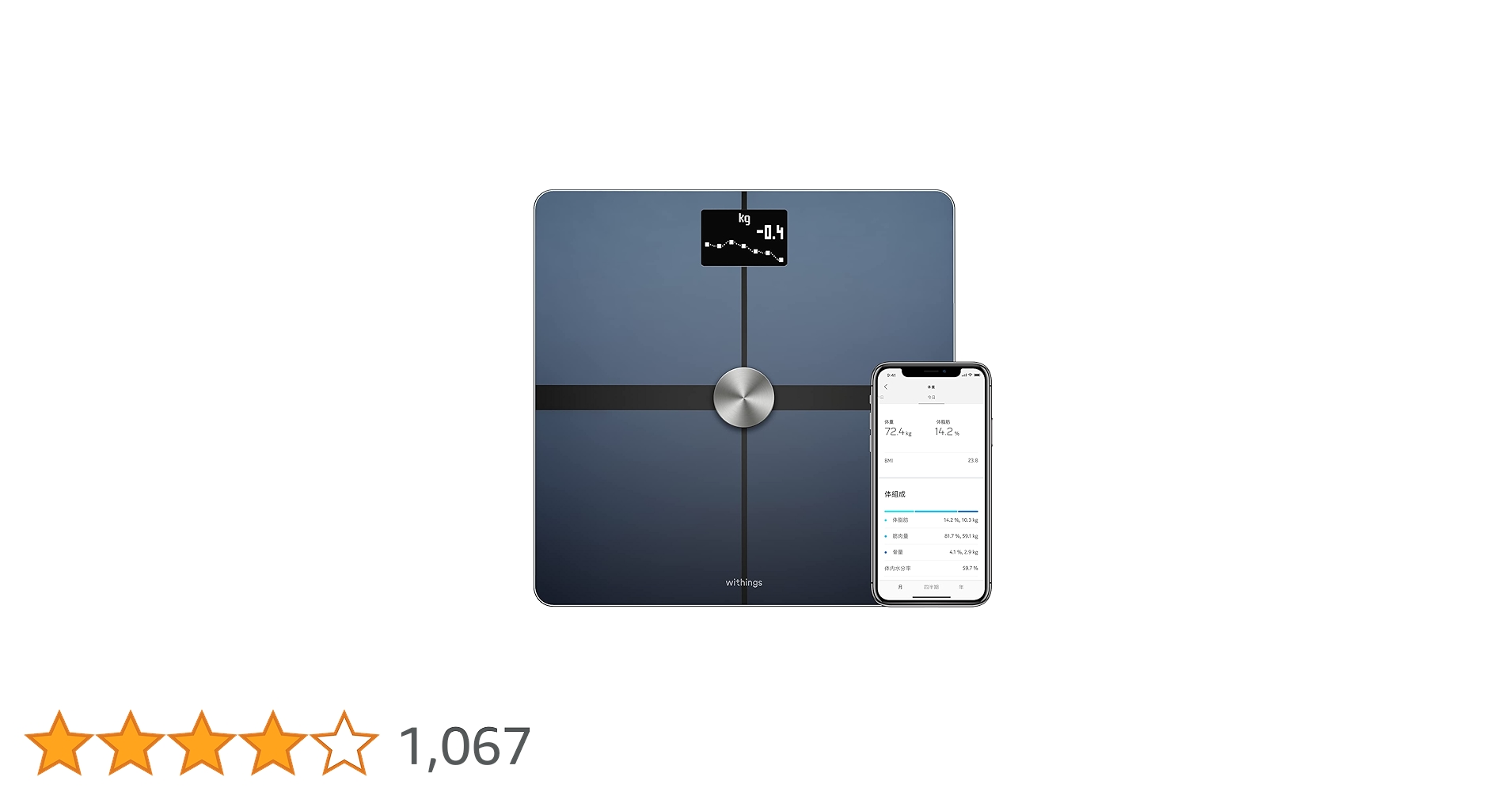 WITHINGS デジタル体重計 心血管および体成分追跡機能を備えたスマートスケール | Withings