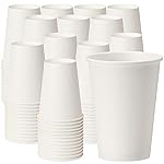 RACETOP Disposable Paper Coffee Cups, Paper Cups, Disposable Coffee Cups for Beverage or Coffee 12 oz 100 pack