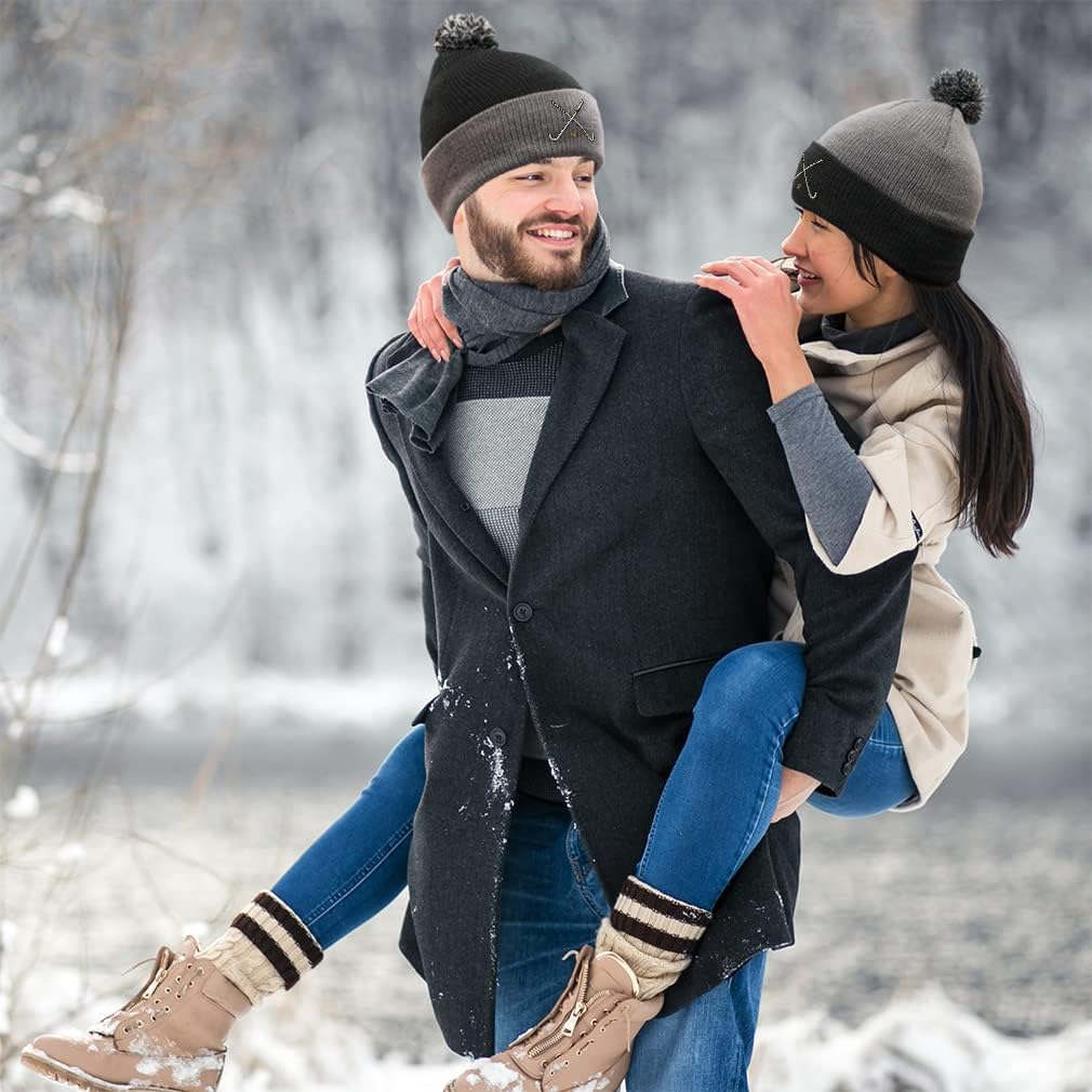 Custom Pom Pom Beanies for Women Field Hockey Sport A Skull Cap Winter Hats for Men Acrylic One Size - Image 5