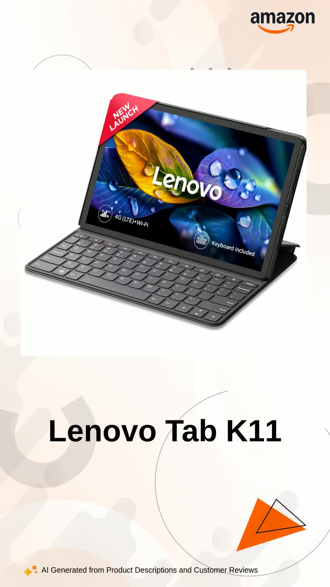 Lenovo Tab K11 with Keyboard 11 Inch Tablet