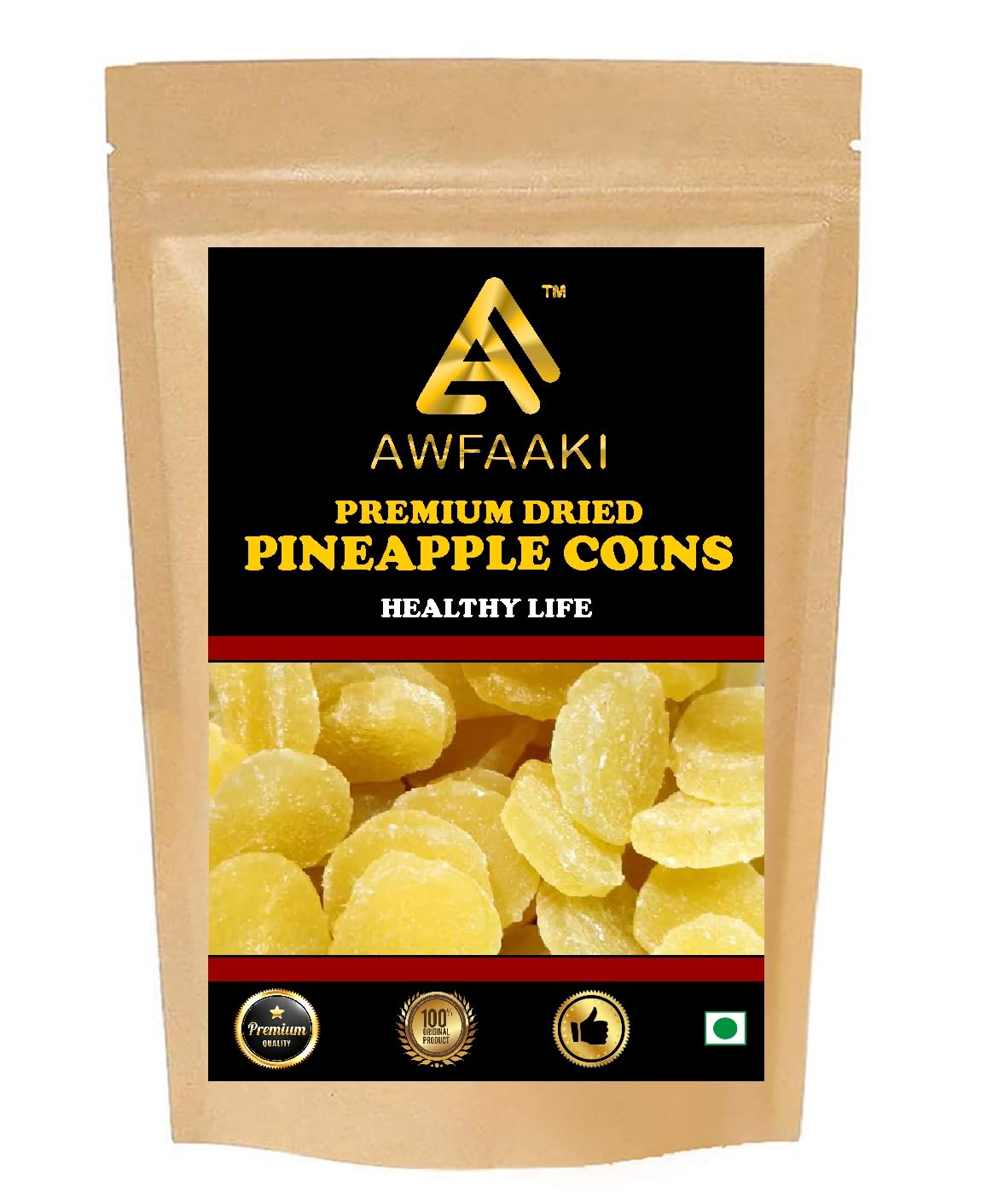 Awfaaki Dried Pineapple Coin | Dehydrated Pineapple Coins | Sweet Pineapple Coins | Dry Pineapple Coin (250 g) (B0B8P4VZJY) Amazon Price History, Amazon Price Tracker
