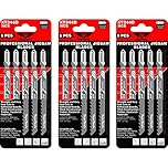 15 x TopsTools JSTTX344D_3 XT344D 132mm Jigsaw Blades Designed for Long Clean Straight and Fast Cuts in Wood