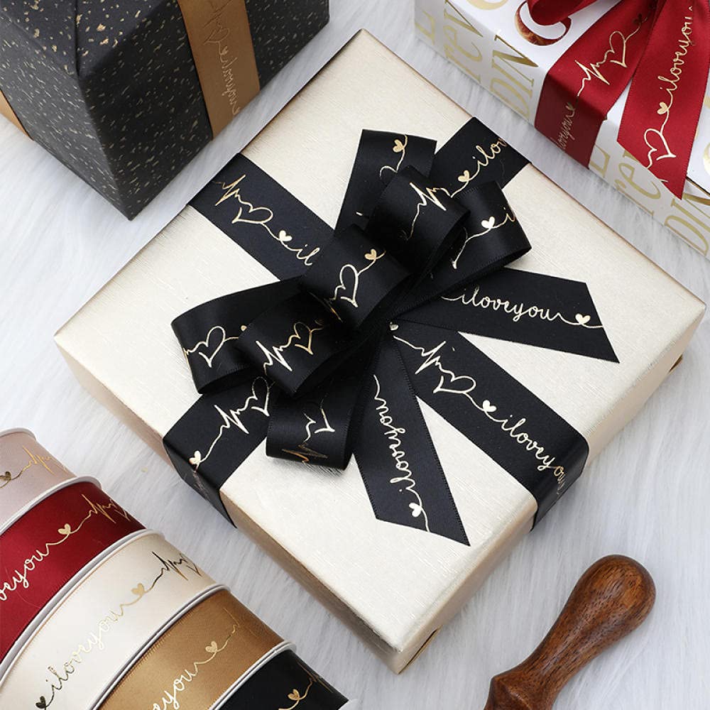 Ribbons For Gift Wrapping Ribbon For Fabric Satin Ribbons Kolor Z Walentynki Prezent Prezent Pudełko Opakowania Dekoracyjne Tapeta Taśmowa Dekoracyjna Brązowana Wstążka Kokardka-Brązowy
