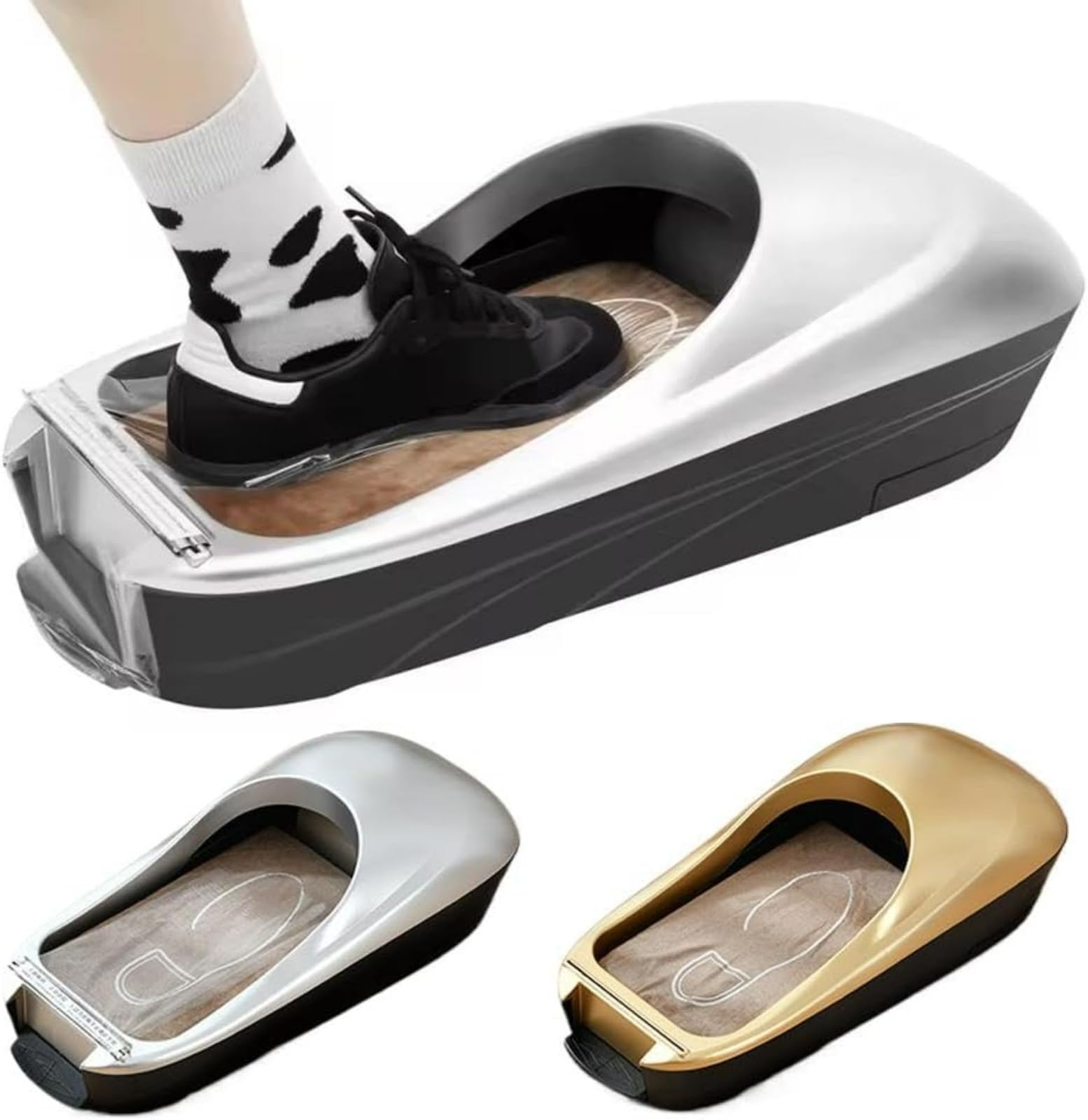 Dispensador automático de cubiertas de zapatos, máquina desechable para cubrir zapatos con rollos de repuesto para el hogar y la oficina