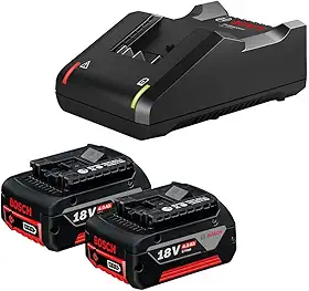 Bosch Kit 2 Baterias GBA 18V 4Ah + Carregador GAL18V-40 Bivolt