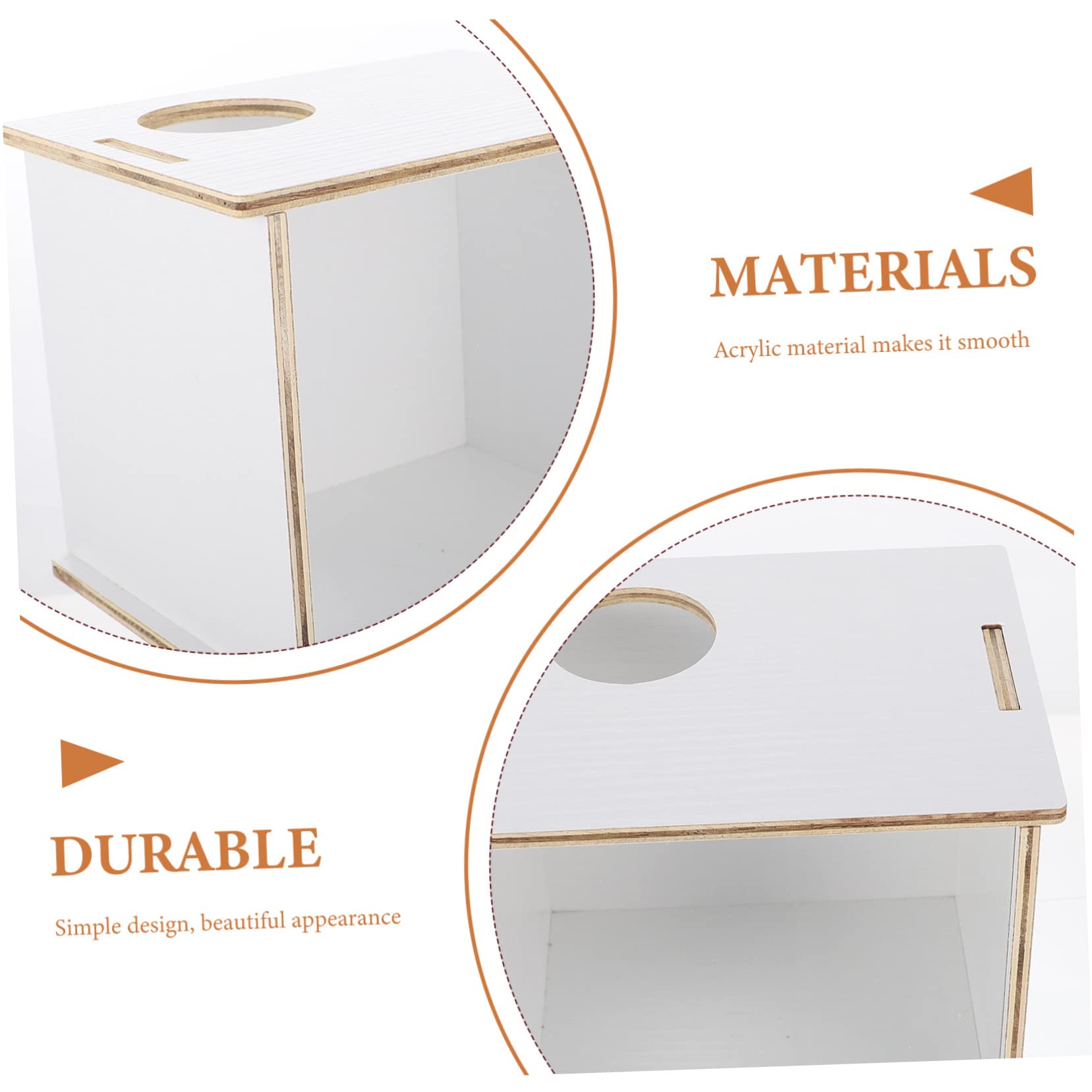 Sandbad Hamster mit Transparentem Acryl und Holz Rechteckige Hamsterbadewanne für Kleintiere Hamsterzubehör für Haushalt und Heimtiere