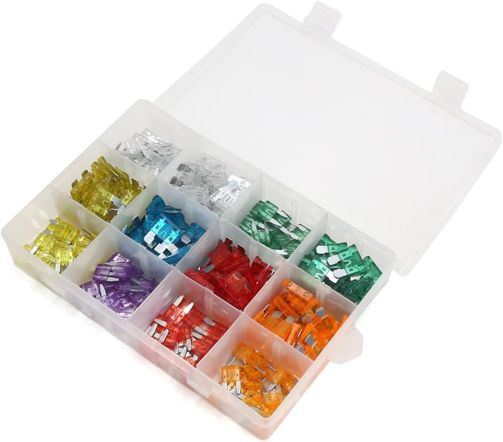 240Pcs 5A 10A 15A 20A 25A 30A 35A Mini Medium Car Casing Blade Style Fuse Kit